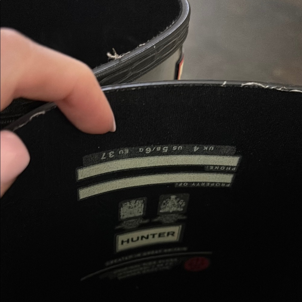 Hunter Black Rain Boots - Picture 4 of 5
